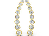 Yellow gold Bezel-Set Round Diamond Climber Earrings_12