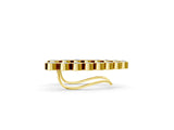 Yellow gold Bezel-Set Round Diamond Climber Earrings_14