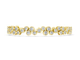 Yellow gold Bezel Set Round Diamond Cluster Tennis Bracelet_18