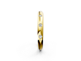 Yellow gold Bezel Set Round Diamond Comfort Fit Band_25