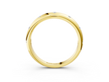 Yellow gold Bezel Set Round Diamond Comfort Fit Band_26