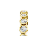 Yellow gold Bezel Set Round Diamond Eternity Band_13