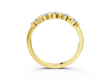 Yellow gold Bezel-Set Round Diamond Half-Eternity Band_7