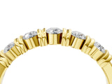 Yellow gold Bezel-Set Round Diamond Half-Eternity Band_8