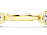 Yellow gold Bezel Set Round Diamond Link Bracelet with Box Clasp_3