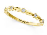 Yellow gold Bezel-Set Round Diamond Marquise Eternity Band_24