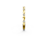 Yellow gold Bezel-Set Round Diamond Marquise Eternity Band_25