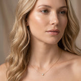 Yellow gold Bezel-Set Round Diamond Solitaire Chain Necklace_9