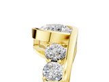 Yellow gold Bezel Set Round Diamond Split Shank Ring_8