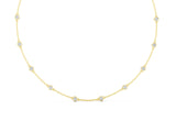 Yellow gold Bezel-Set Round Diamond Station Necklace_15
