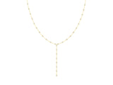 Yellow gold Bezel-Set Round Diamond Station Y Necklace_6