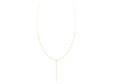 Yellow gold Bezel-Set Round Diamond Station Y Necklace_7
