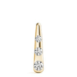 Yellow gold Bezel Set Round Diamond Tapered Bar Pendant 1