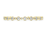 Yellow gold Bezel Set Round Diamond Tennis Bracelet with Box Clasp_2