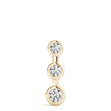 Yellow gold Bezel Set Round Diamond Trio Pendant 1