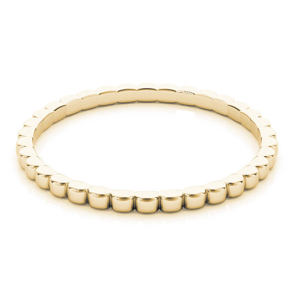 Yellow gold Bezel Set Round Stone Eternity Band 1