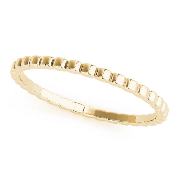Yellow gold Bezel Set Round Stone Eternity Band