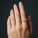 Yellow gold Bezel Set Round Stone Eternity Band_40