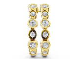 Yellow gold Bezel-Set Round and Marquise Diamond Hoop Earrings_20