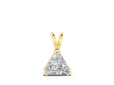 Yellow gold Bezel-Set trilliant Diamond Pendant_14