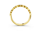 Yellow gold Bezel and Prong Set Round Diamond Half Eternity Band_12