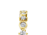 Yellow gold Bezel and Prong Set Round Diamond Half Eternity Band_14