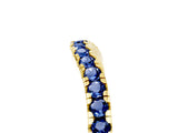 Yellow gold Blue Sapphire Pavé Curved Wedding Band_11
