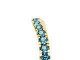 Yellow gold Blue Topaz Pavé Curved Wedding Band_11