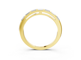Yellow gold Channel Set Baguette Diamond Eternity Band_22
