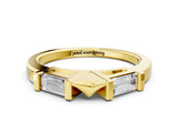 Yellow gold Channel Set Baguette Diamond Flat Band with Bar Prong Setting_4