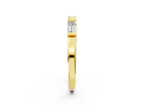 Yellow gold Channel Set Baguette Diamond Flat Band with Bar Prong Setting_6