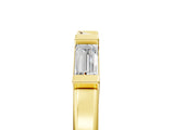 Yellow gold Channel Set Baguette Diamond Flat Band with Bar Prong Setting_9