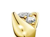 Yellow gold Channel Set Cushion Diamond Crossover Band_11