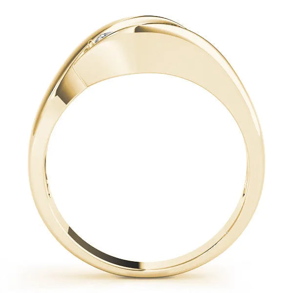 Yellow gold Channel Set Marquise Diamond Crossover Band