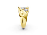 Yellow gold Channel Set Oval Diamond Crossover Band_8
