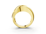 Yellow gold Channel Set Oval Diamond Crossover Band_9