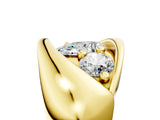 Yellow gold Channel Set Pear Diamond Crossover Band_11