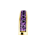 Yellow gold Channel Set Princess Cut Amethyst Eternity Band_11