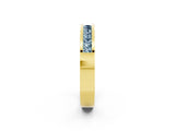 Yellow gold Channel Set Princess Cut Aquamarine Eternity Band_38