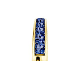 Yellow gold Channel Set Princess Cut Blue Sapphire Eternity Band_11