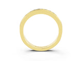 Yellow gold Channel Set Princess Cut Blue Sapphire Eternity Band_9