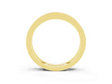 Yellow gold Channel Set Princess Cut Blue Topaz Eternity Band_111