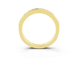 Yellow gold Channel Set Princess Cut Blue Topaz Eternity Band_9