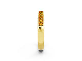 Yellow gold Channel Set Princess Cut Citrine Eternity Band_8