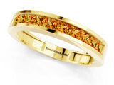 Yellow gold Channel Set Princess Cut Citrine Eternity Band_85