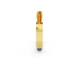 Yellow gold Channel Set Princess Cut Citrine Eternity Band_86