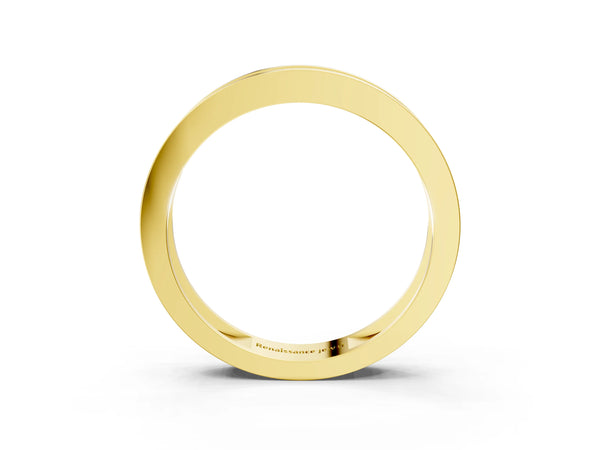 Yellow gold Channel Set Princess Cut Diamond Eternity Band