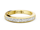 Yellow gold Channel Set Princess Cut Diamond Eternity Band_82