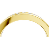 Yellow gold Channel Set Princess Cut Diamond Eternity Band_86
