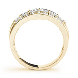 14K Yellow Gold Channel-Set Princess Cut Diamond Pavé Band